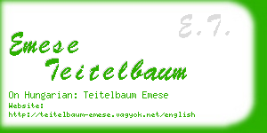 emese teitelbaum business card